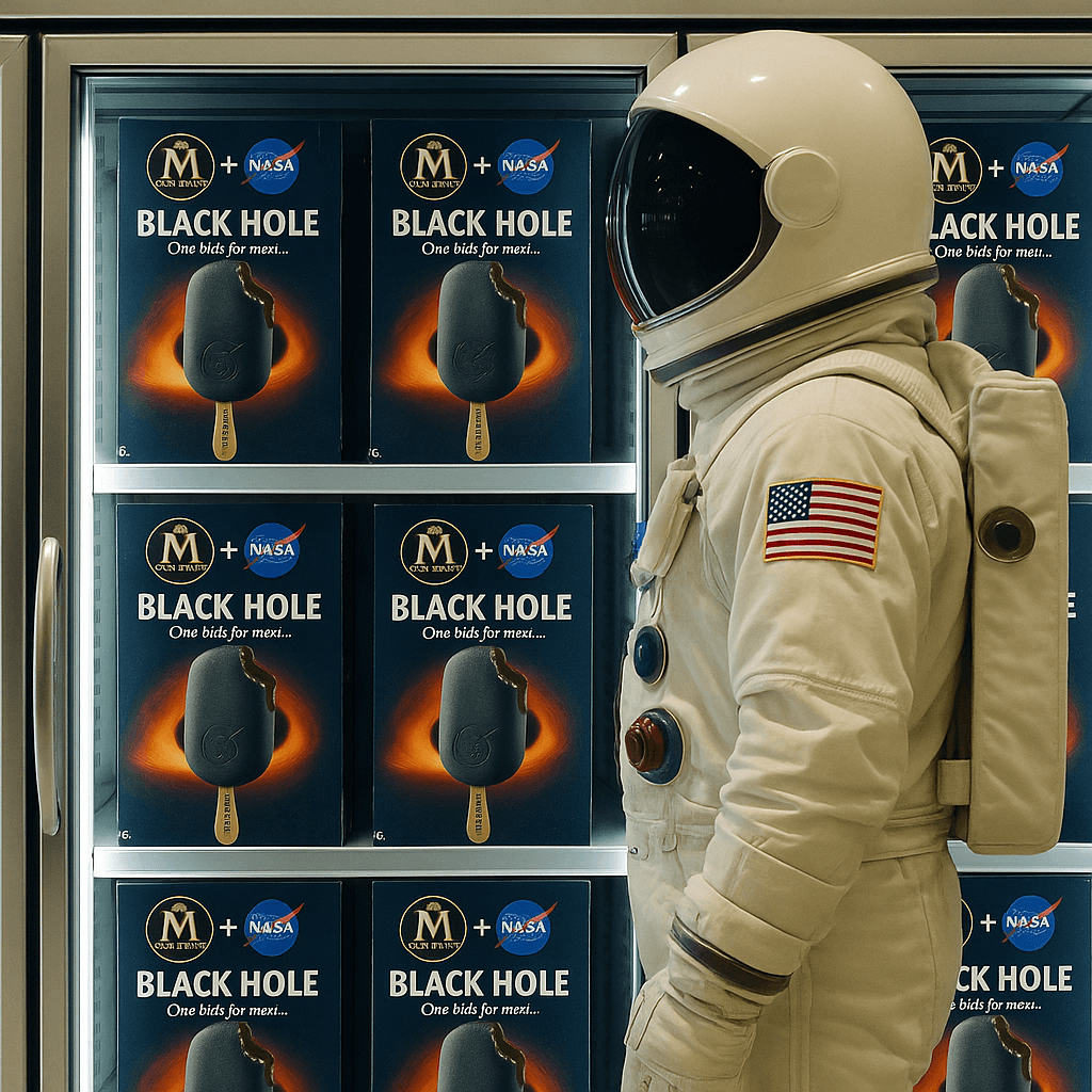 "Magnum x Nasa" - "Black Hole" Ice-Cream Voyage Beyond Indulgence